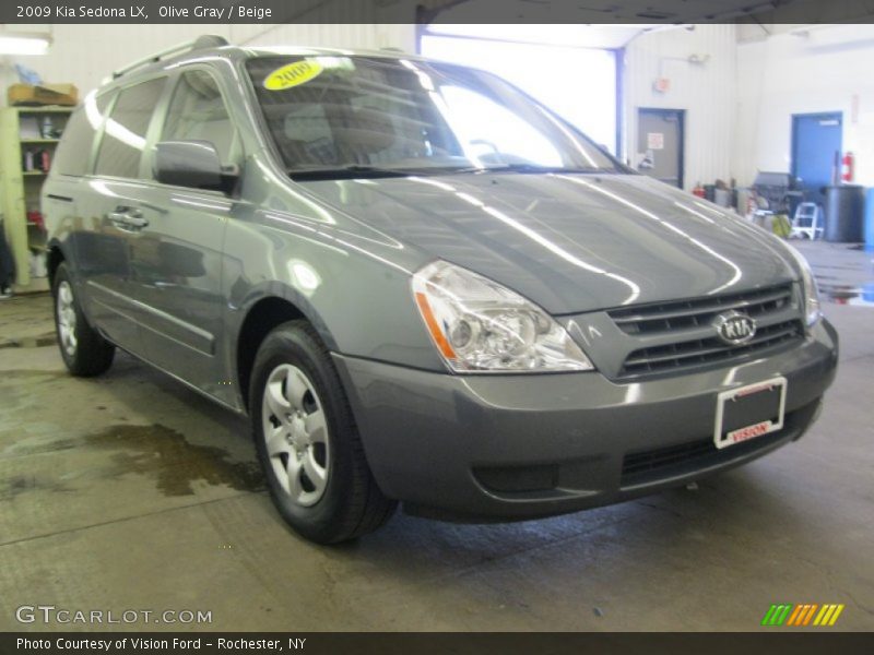Olive Gray / Beige 2009 Kia Sedona LX