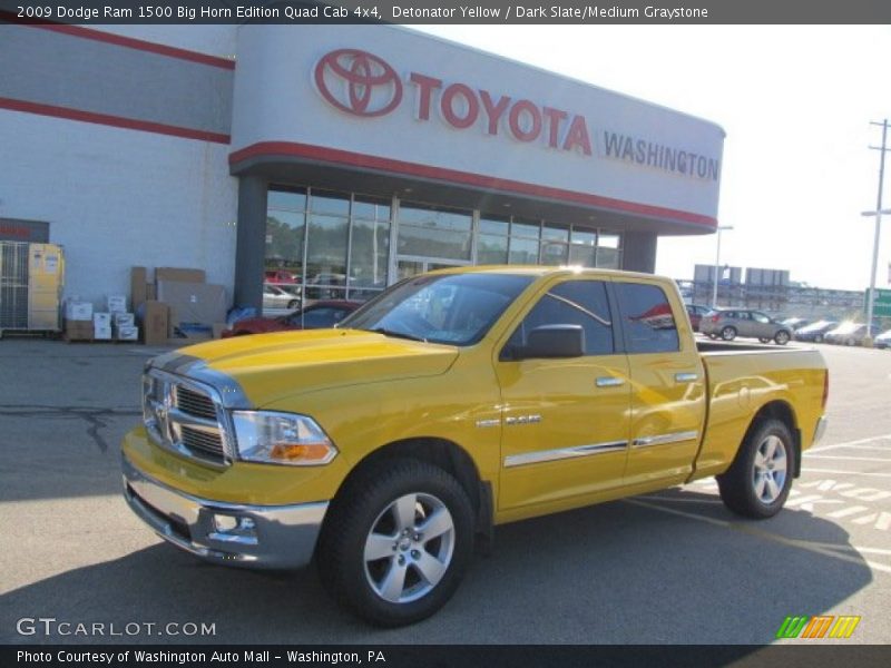 Detonator Yellow / Dark Slate/Medium Graystone 2009 Dodge Ram 1500 Big Horn Edition Quad Cab 4x4