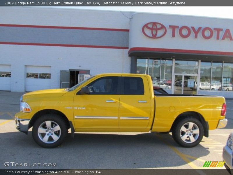Detonator Yellow / Dark Slate/Medium Graystone 2009 Dodge Ram 1500 Big Horn Edition Quad Cab 4x4