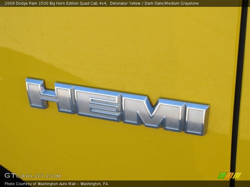 Detonator Yellow / Dark Slate/Medium Graystone 2009 Dodge Ram 1500 Big Horn Edition Quad Cab 4x4