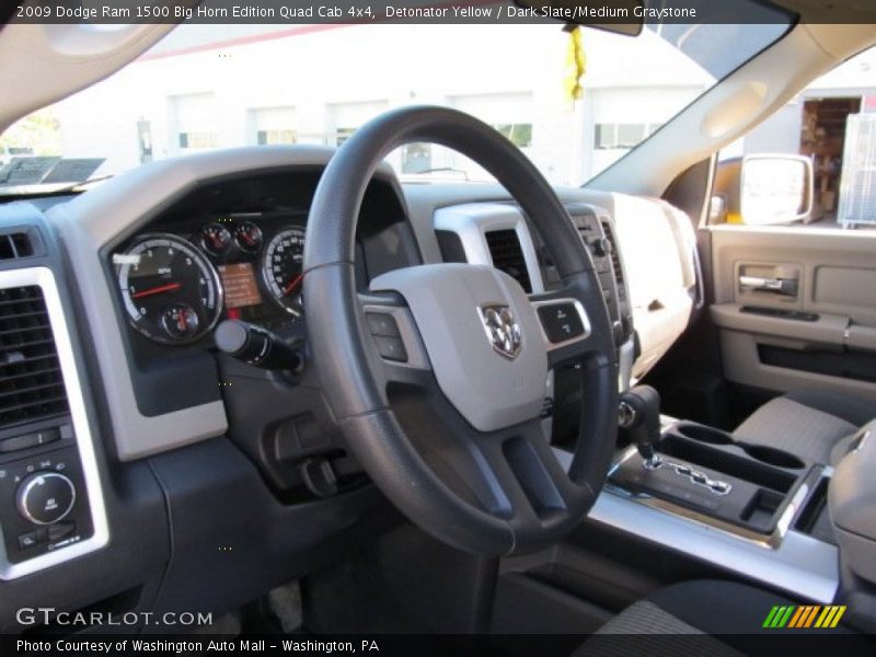 Detonator Yellow / Dark Slate/Medium Graystone 2009 Dodge Ram 1500 Big Horn Edition Quad Cab 4x4
