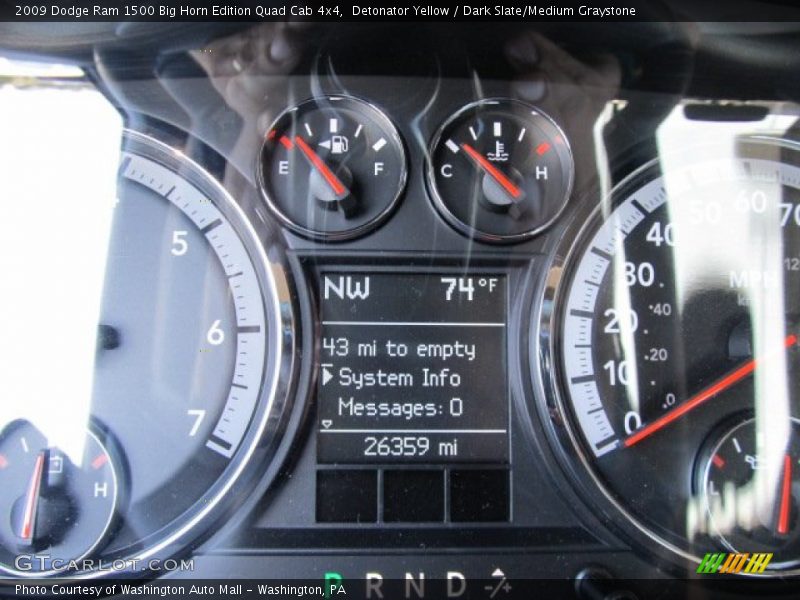 Detonator Yellow / Dark Slate/Medium Graystone 2009 Dodge Ram 1500 Big Horn Edition Quad Cab 4x4