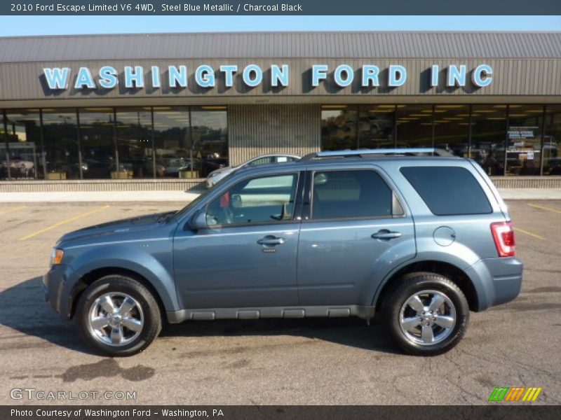 Steel Blue Metallic / Charcoal Black 2010 Ford Escape Limited V6 4WD