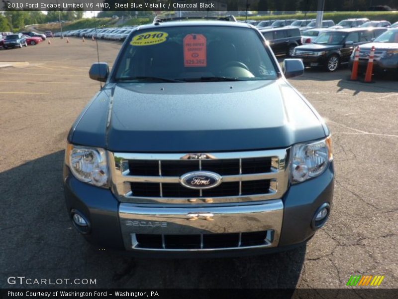 Steel Blue Metallic / Charcoal Black 2010 Ford Escape Limited V6 4WD