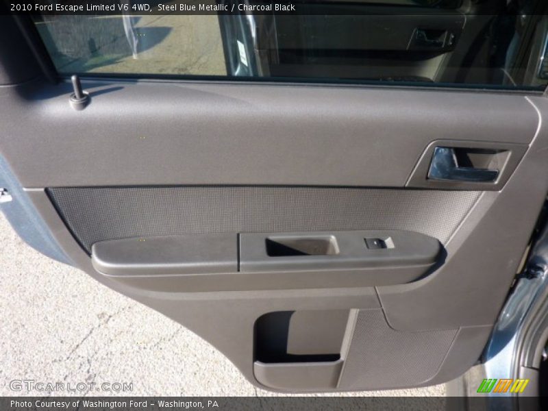 Steel Blue Metallic / Charcoal Black 2010 Ford Escape Limited V6 4WD