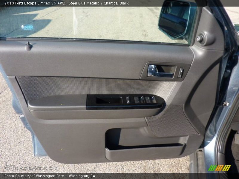 Steel Blue Metallic / Charcoal Black 2010 Ford Escape Limited V6 4WD