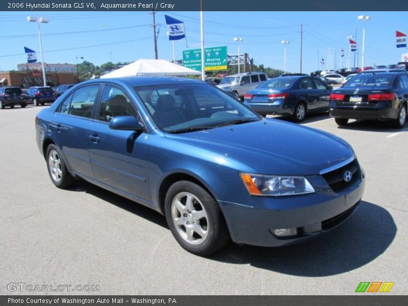 Aquamarine Pearl / Gray 2006 Hyundai Sonata GLS V6