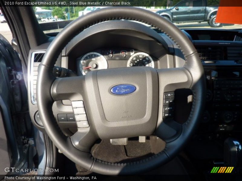 Steel Blue Metallic / Charcoal Black 2010 Ford Escape Limited V6 4WD