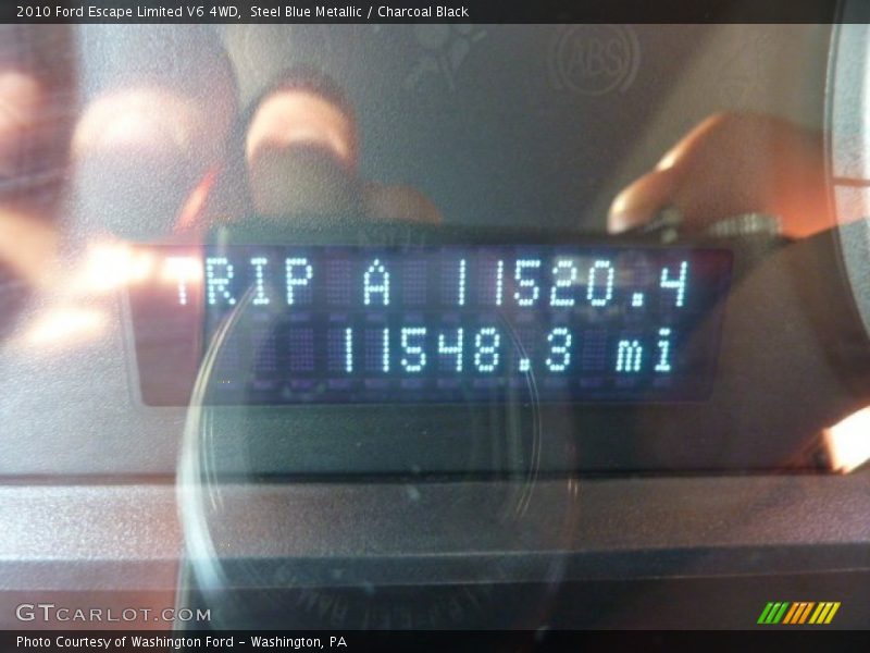 Steel Blue Metallic / Charcoal Black 2010 Ford Escape Limited V6 4WD