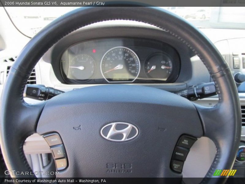 Aquamarine Pearl / Gray 2006 Hyundai Sonata GLS V6