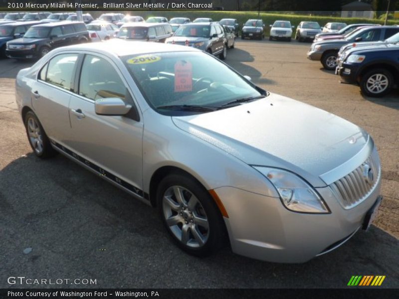 Brilliant Silver Metallic / Dark Charcoal 2010 Mercury Milan I4 Premier