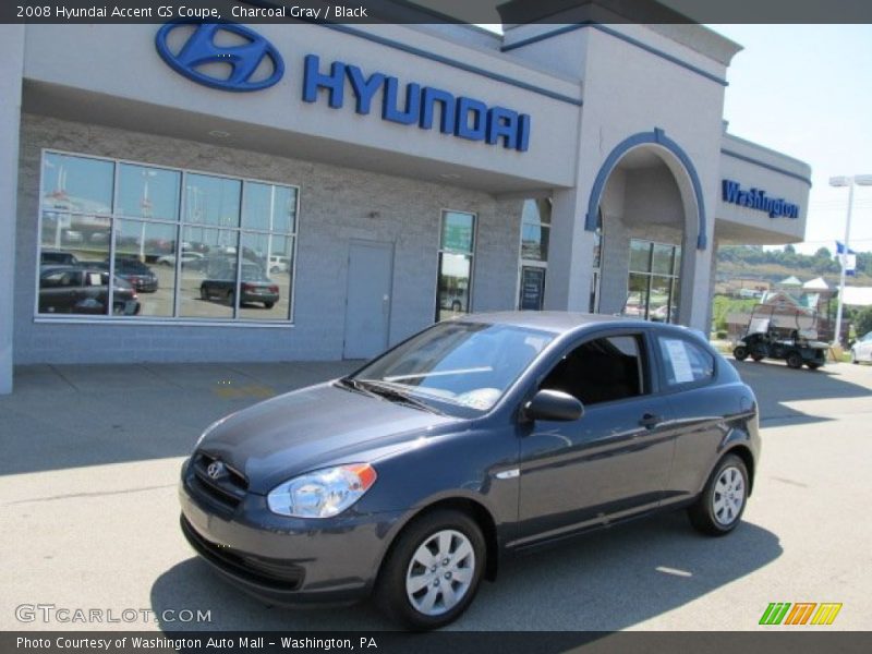 Charcoal Gray / Black 2008 Hyundai Accent GS Coupe
