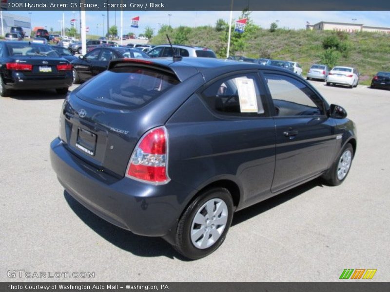 Charcoal Gray / Black 2008 Hyundai Accent GS Coupe