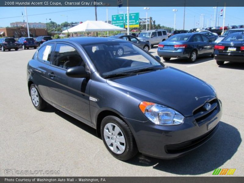 Charcoal Gray / Black 2008 Hyundai Accent GS Coupe