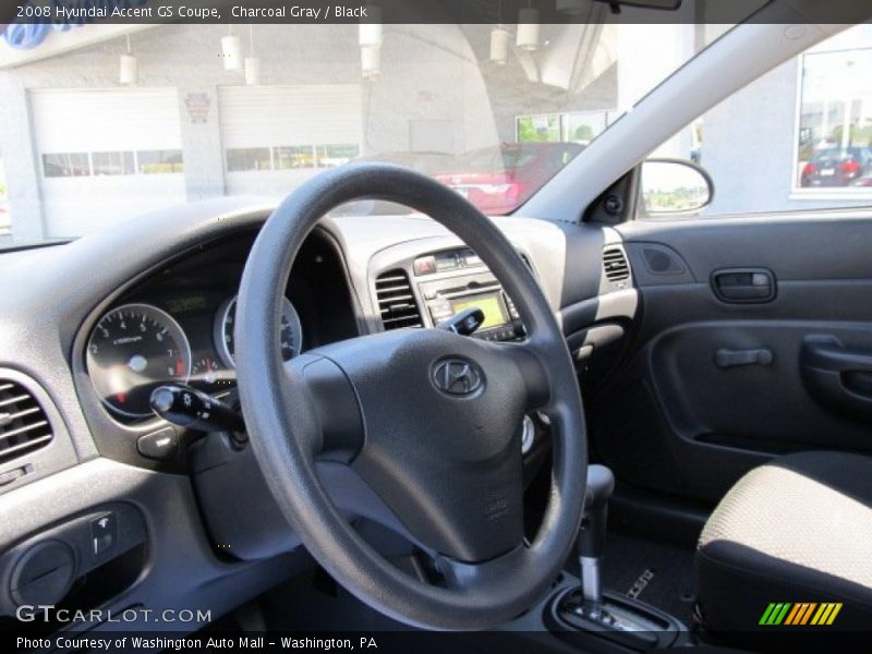 Charcoal Gray / Black 2008 Hyundai Accent GS Coupe