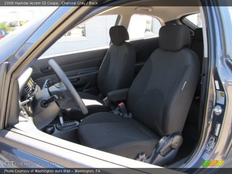 Charcoal Gray / Black 2008 Hyundai Accent GS Coupe