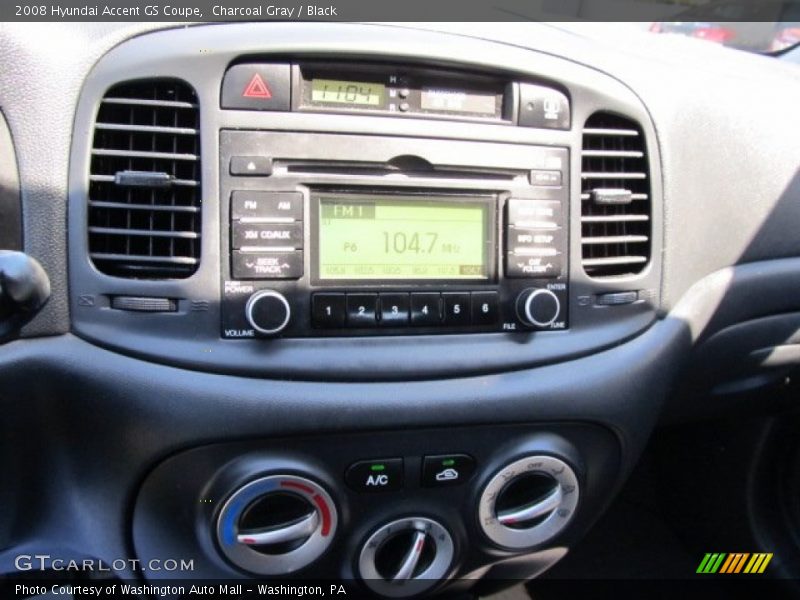 Charcoal Gray / Black 2008 Hyundai Accent GS Coupe