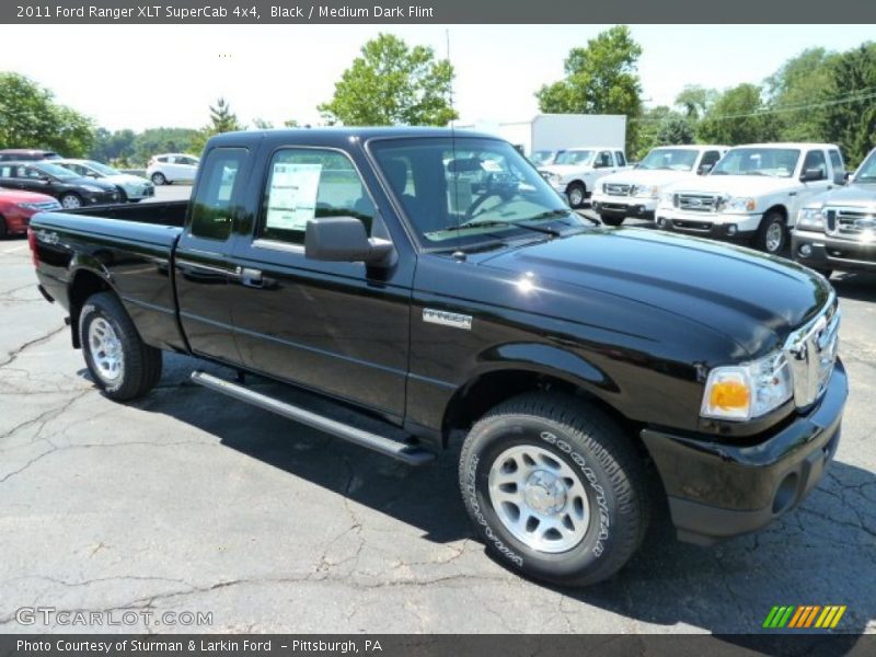 Black / Medium Dark Flint 2011 Ford Ranger XLT SuperCab 4x4