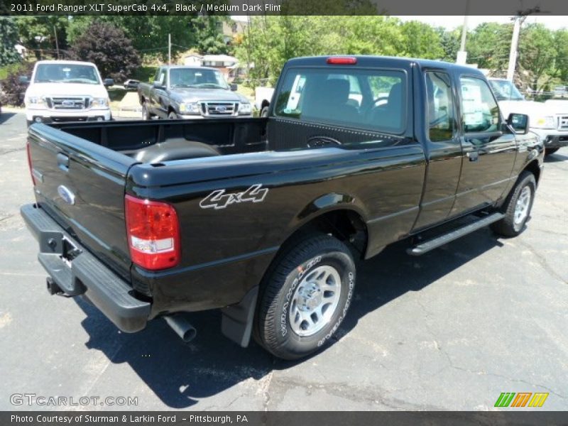 Black / Medium Dark Flint 2011 Ford Ranger XLT SuperCab 4x4