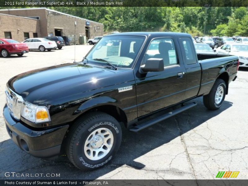 Black / Medium Dark Flint 2011 Ford Ranger XLT SuperCab 4x4