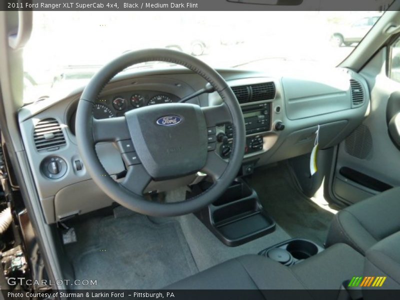 Black / Medium Dark Flint 2011 Ford Ranger XLT SuperCab 4x4