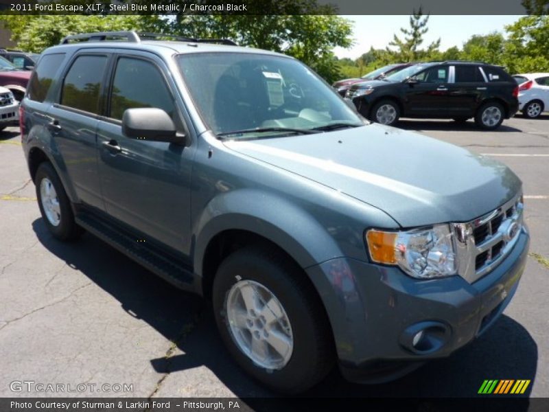 Steel Blue Metallic / Charcoal Black 2011 Ford Escape XLT