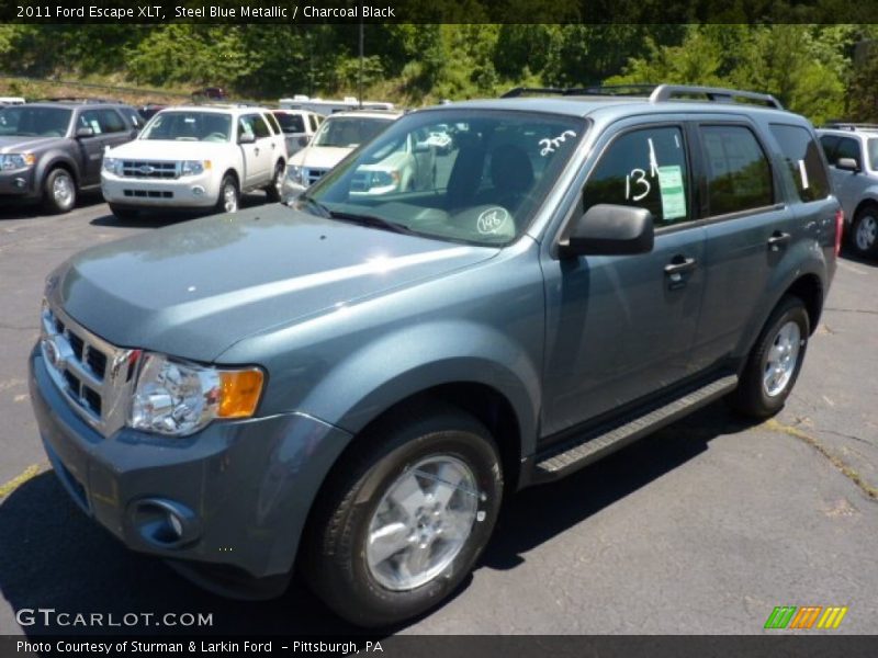 Steel Blue Metallic / Charcoal Black 2011 Ford Escape XLT