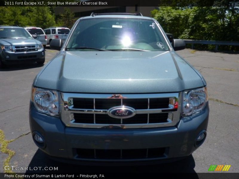 Steel Blue Metallic / Charcoal Black 2011 Ford Escape XLT