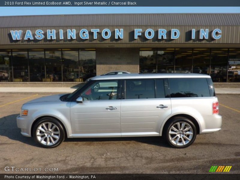 Ingot Silver Metallic / Charcoal Black 2010 Ford Flex Limited EcoBoost AWD