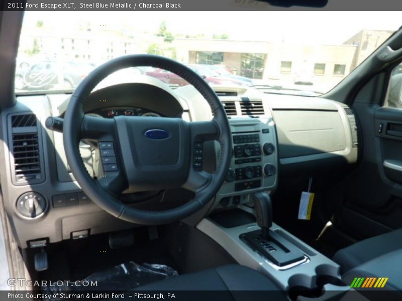 Steel Blue Metallic / Charcoal Black 2011 Ford Escape XLT