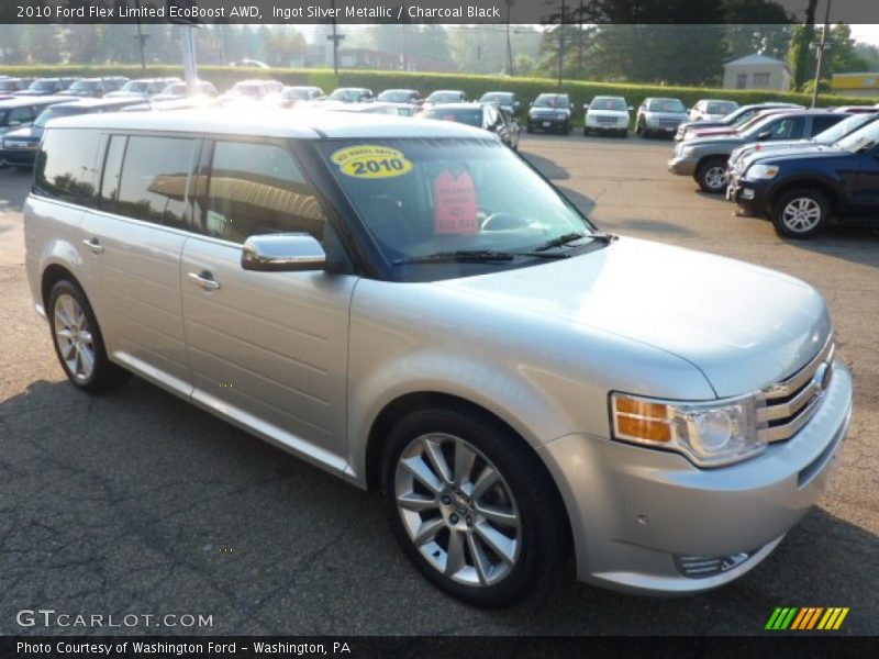 Ingot Silver Metallic / Charcoal Black 2010 Ford Flex Limited EcoBoost AWD