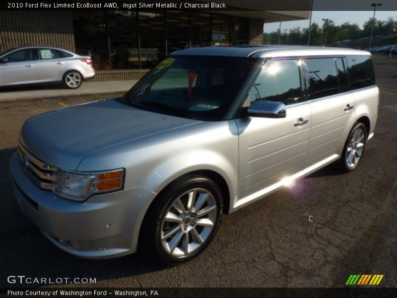 Ingot Silver Metallic / Charcoal Black 2010 Ford Flex Limited EcoBoost AWD