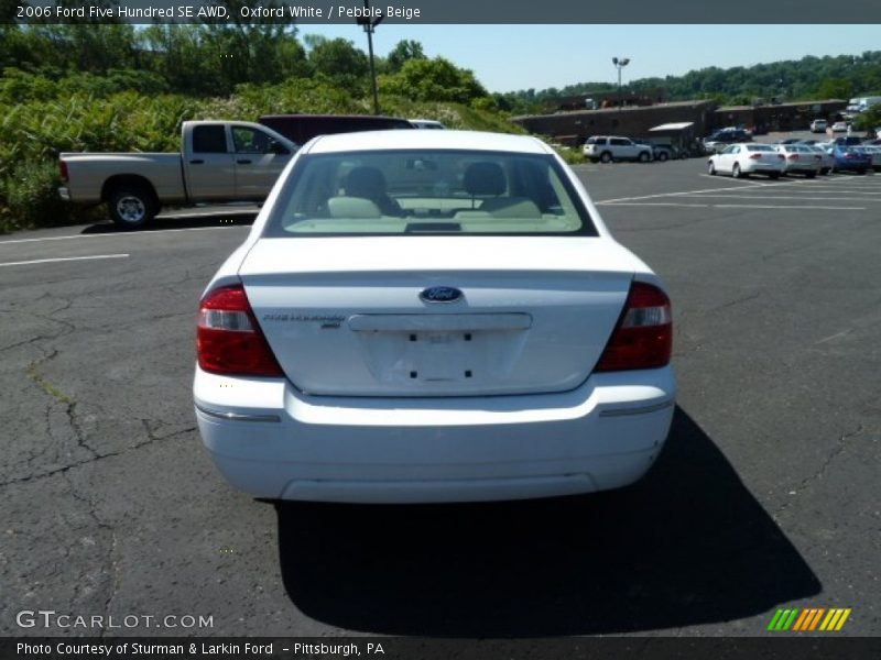 Oxford White / Pebble Beige 2006 Ford Five Hundred SE AWD