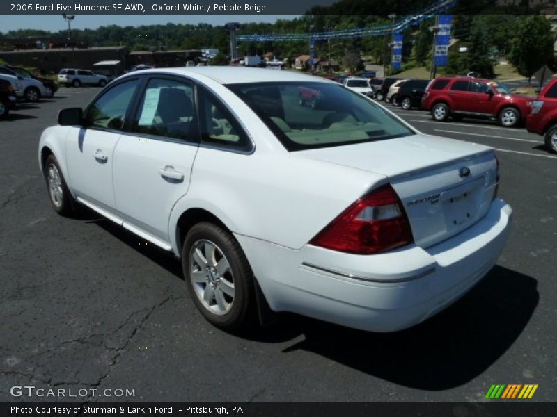 Oxford White / Pebble Beige 2006 Ford Five Hundred SE AWD