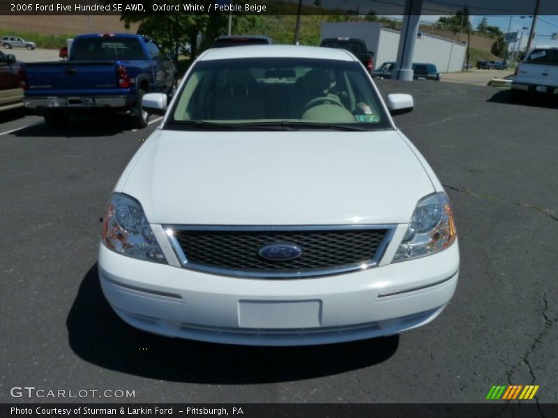 Oxford White / Pebble Beige 2006 Ford Five Hundred SE AWD