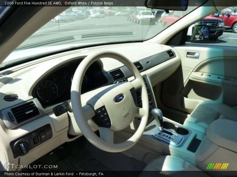 Oxford White / Pebble Beige 2006 Ford Five Hundred SE AWD