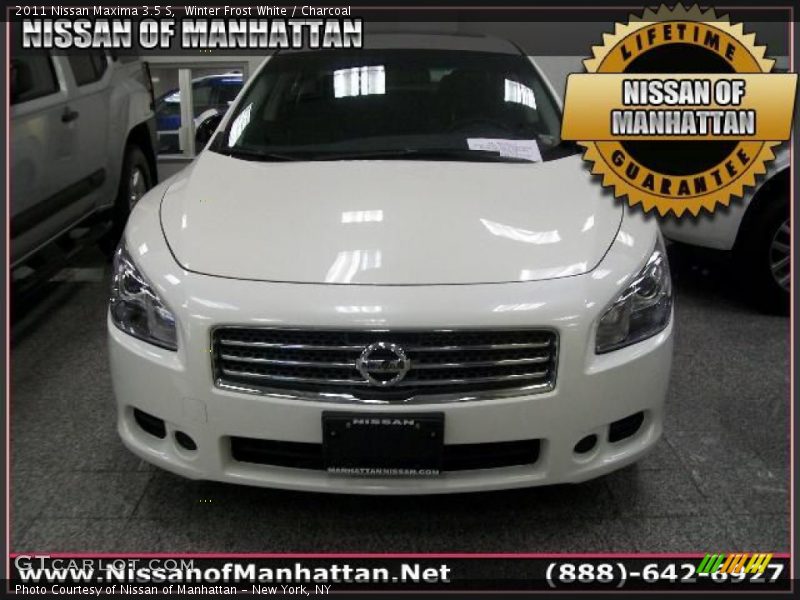 Winter Frost White / Charcoal 2011 Nissan Maxima 3.5 S