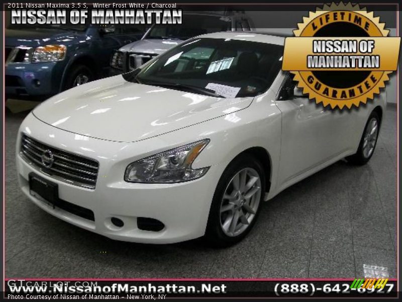 Winter Frost White / Charcoal 2011 Nissan Maxima 3.5 S