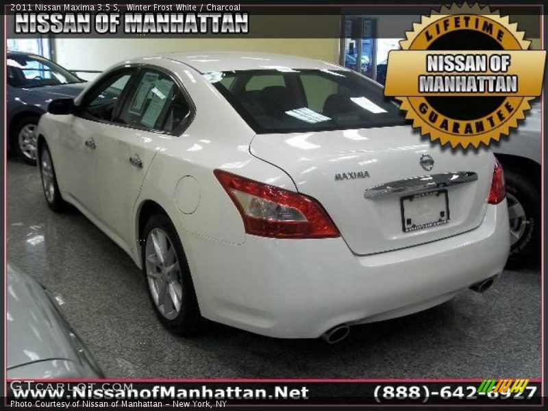 Winter Frost White / Charcoal 2011 Nissan Maxima 3.5 S