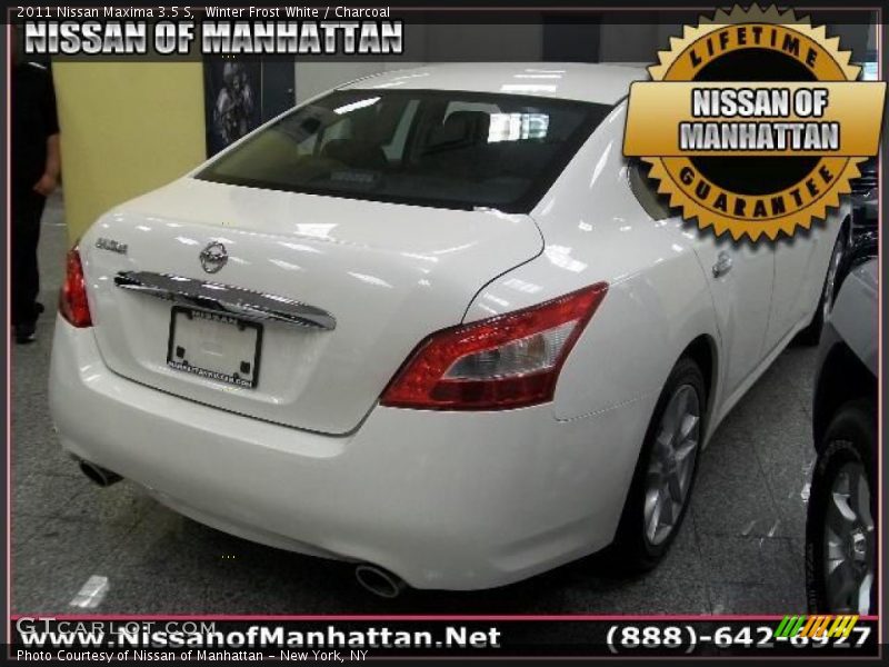Winter Frost White / Charcoal 2011 Nissan Maxima 3.5 S