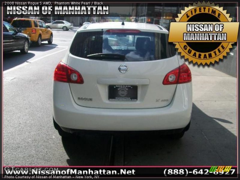 Phantom White Pearl / Black 2008 Nissan Rogue S AWD
