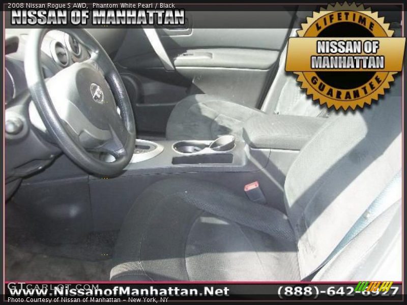 Phantom White Pearl / Black 2008 Nissan Rogue S AWD