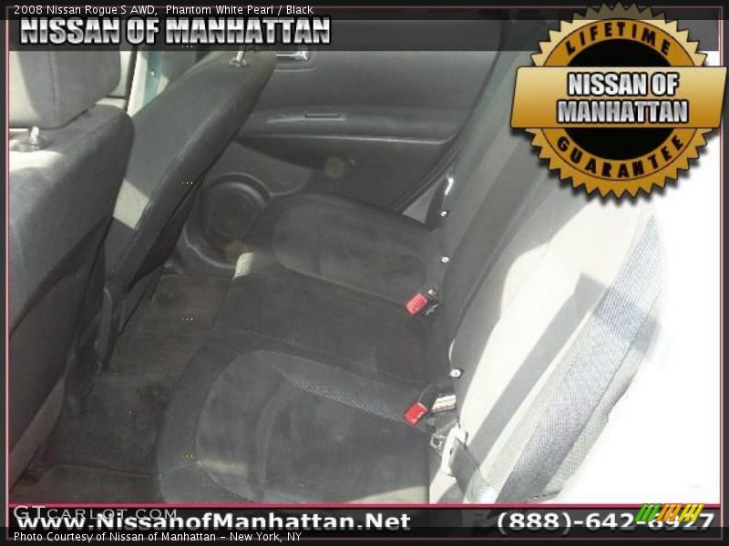 Phantom White Pearl / Black 2008 Nissan Rogue S AWD