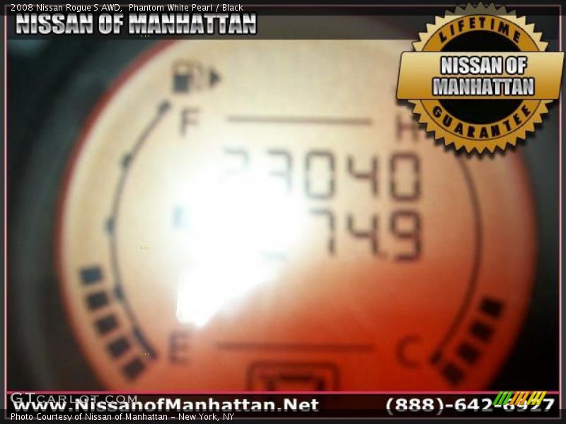 Phantom White Pearl / Black 2008 Nissan Rogue S AWD