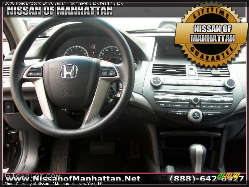 Nighthawk Black Pearl / Black 2008 Honda Accord EX V6 Sedan