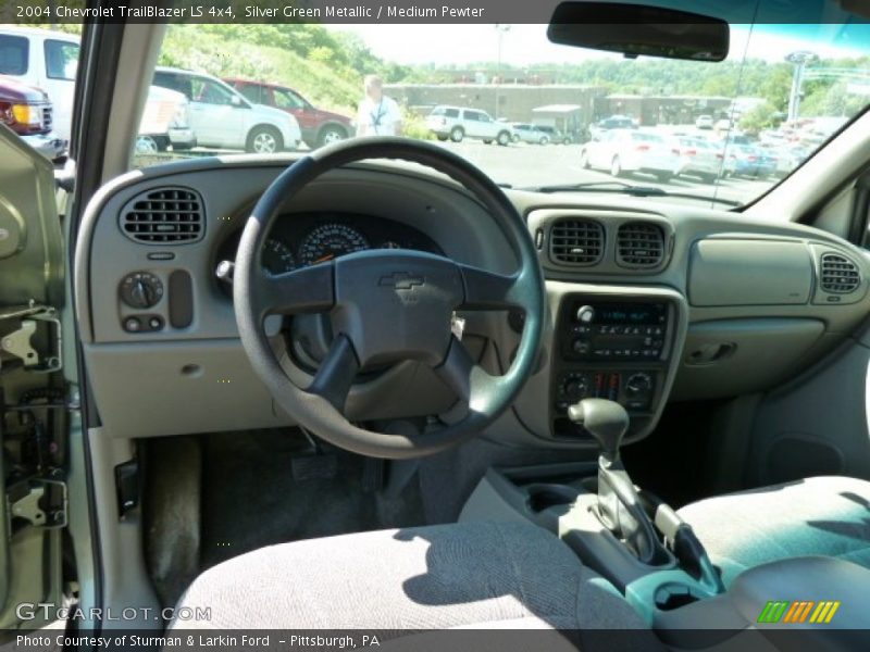 Silver Green Metallic / Medium Pewter 2004 Chevrolet TrailBlazer LS 4x4