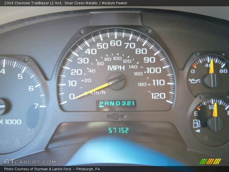 Silver Green Metallic / Medium Pewter 2004 Chevrolet TrailBlazer LS 4x4