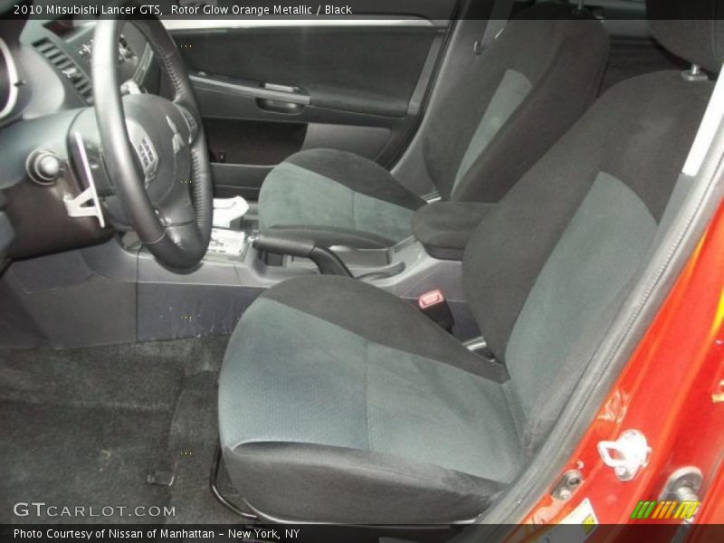 Rotor Glow Orange Metallic / Black 2010 Mitsubishi Lancer GTS