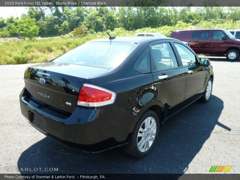 Ebony Black / Charcoal Black 2010 Ford Focus SEL Sedan