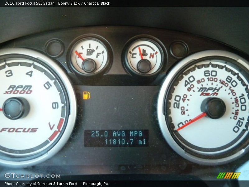 Ebony Black / Charcoal Black 2010 Ford Focus SEL Sedan